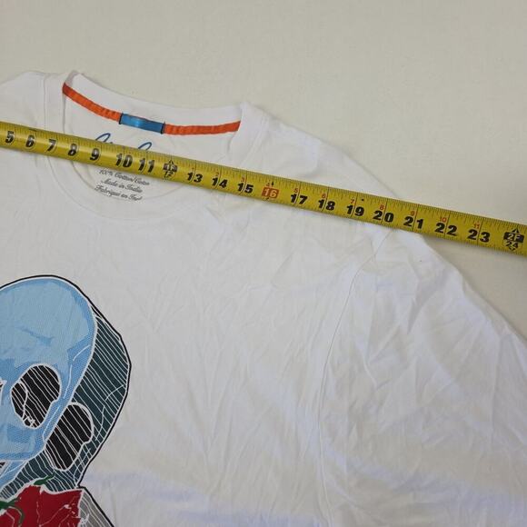 Robert Graham Men Roseland Short Sleeve Knit Graphic T Shirt In White Color 3XL - Picture 9 of 12